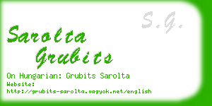 sarolta grubits business card